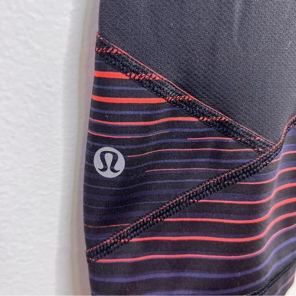 LULULEMON Pace Rival Crop Twisted Dune Alarming Black Leggings
